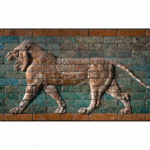 SA221 Babylon Lion in Glazed Brick Relief