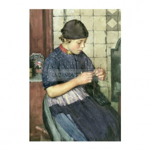 LAN002 Girl Knitting