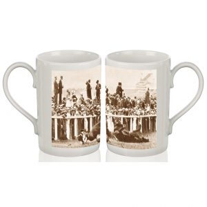 Porcelain Mug: Emily Davison Throwing Herself In-Front of a Horse