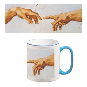 Michelangelo Two-Tone Mug: Creation of Adam (Detail)